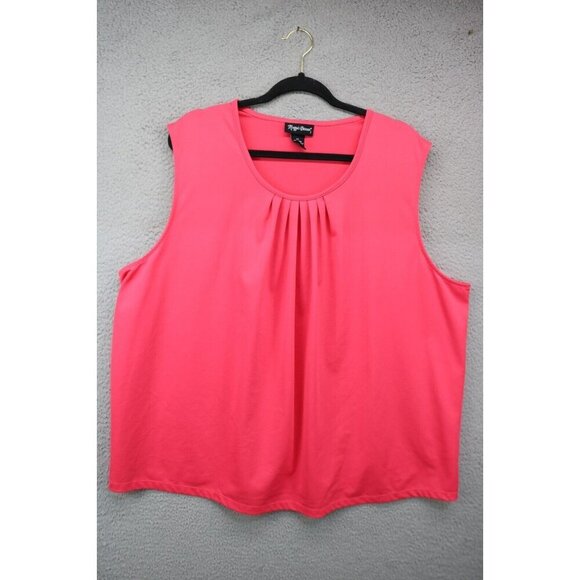 Maggy Barnes Pink Sleeveless Silky Top-Size 2X(22-24W)-Office-Business-Soft - Picture 1 of 8